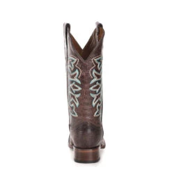 Circle G By Corral Ladies Embroidered Brown & Turquoise Western Boots L5640 -CorralCowboyGear l5640back